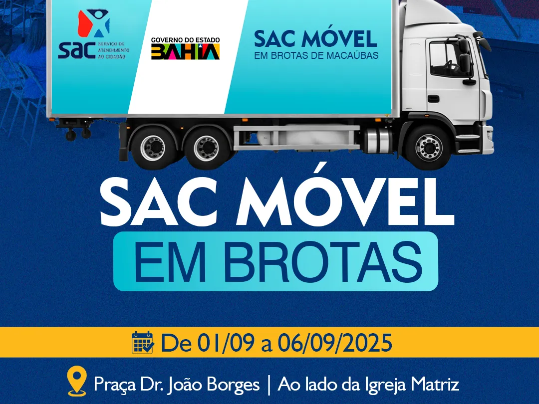 📢 ATENÇÃO, BROTAS DE MACAÚBAS! O SAC MÓVEL ESTÁ CHEGANDO!